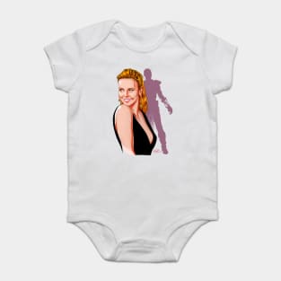 Charlize Theron - An illustration by Paul Cemmick Baby Bodysuit